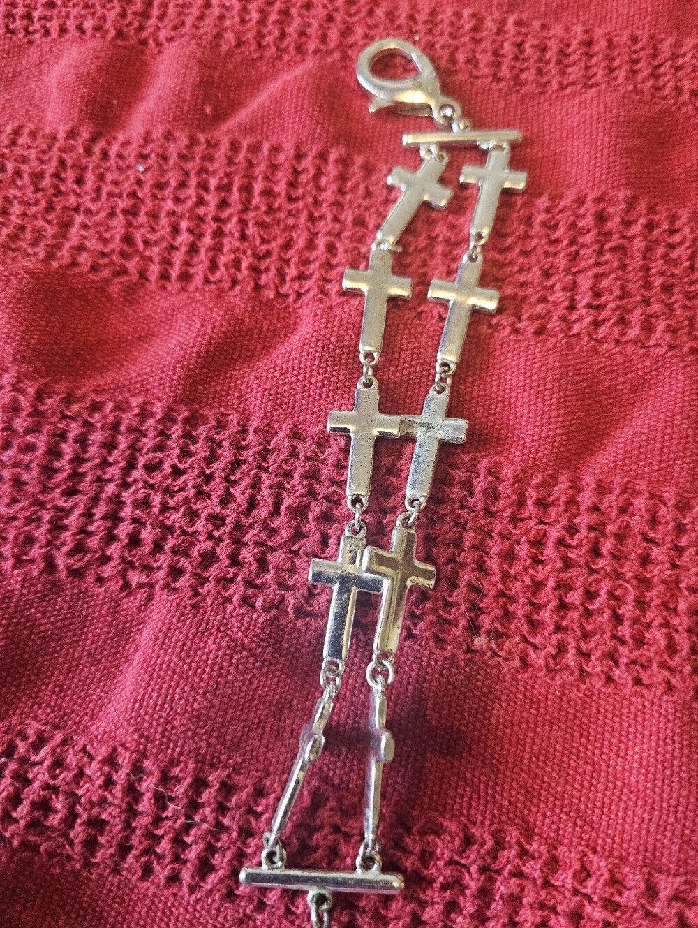 Silver Cross Bracelet